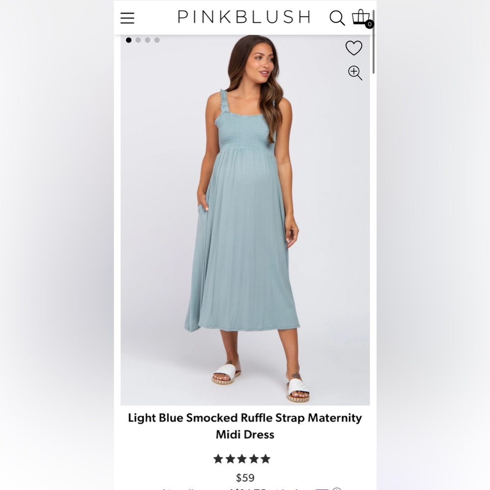 Like new pink blush maternity dress